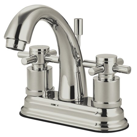 KINGSTON BRASS KS8618DX 4" Centerset Bathroom Faucet, Brushed Nickel KS8618DX